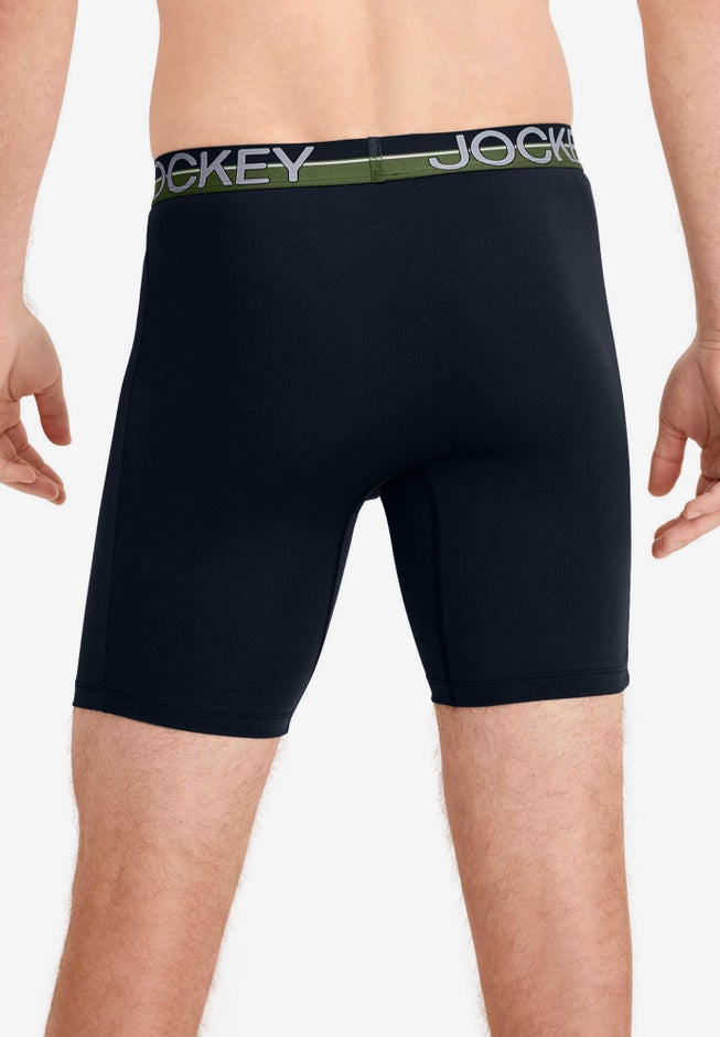 Jockey Infinite Cool Microfiber Stretch 8" Long Leg Boxer Brief - 2 Pack image number null
