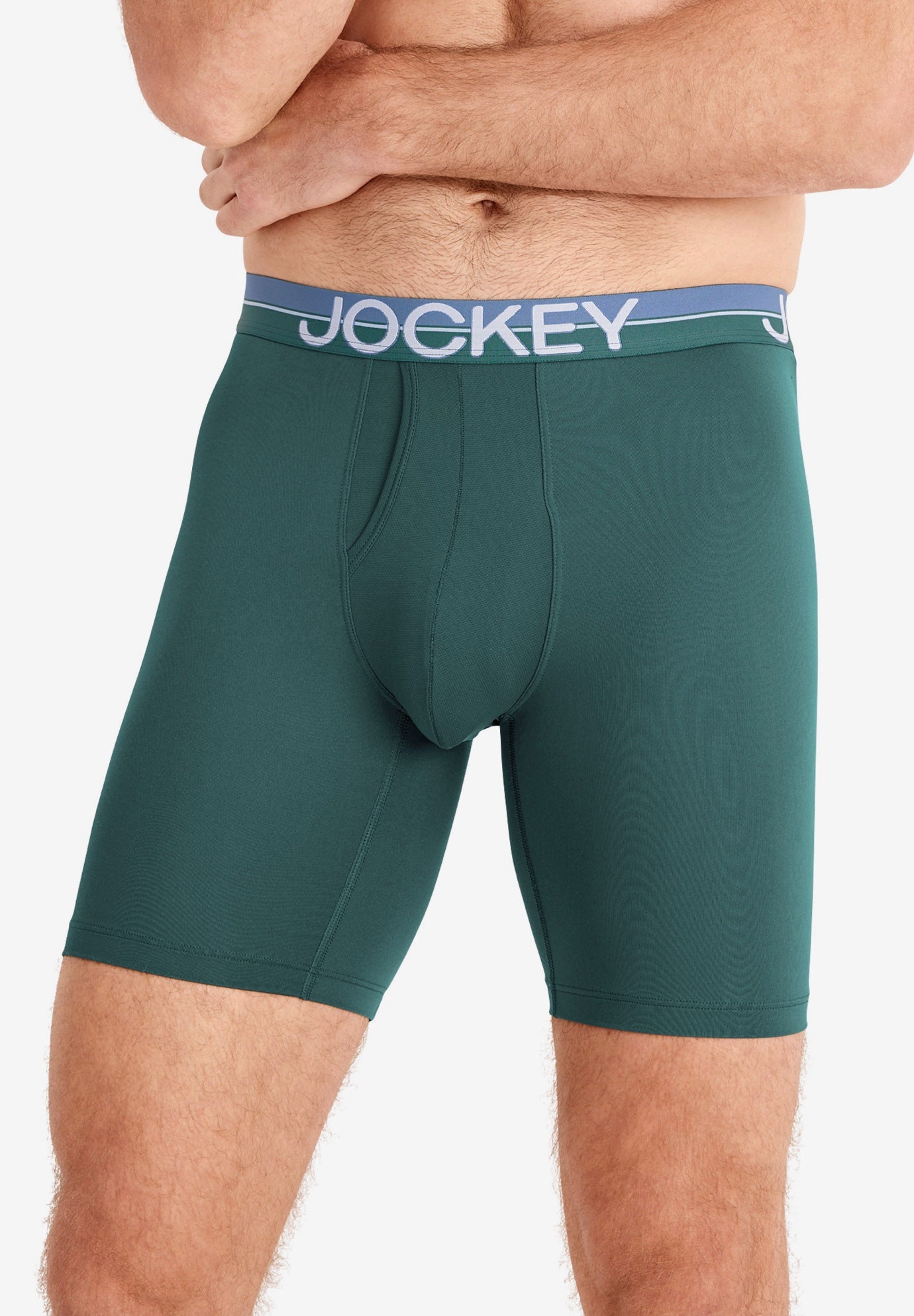 Jockey Infinite Cool Microfiber Stretch 8" Long Leg Boxer Brief - 2 Pack image number 1