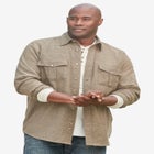 Signature Solid Flannel Shirt image number null