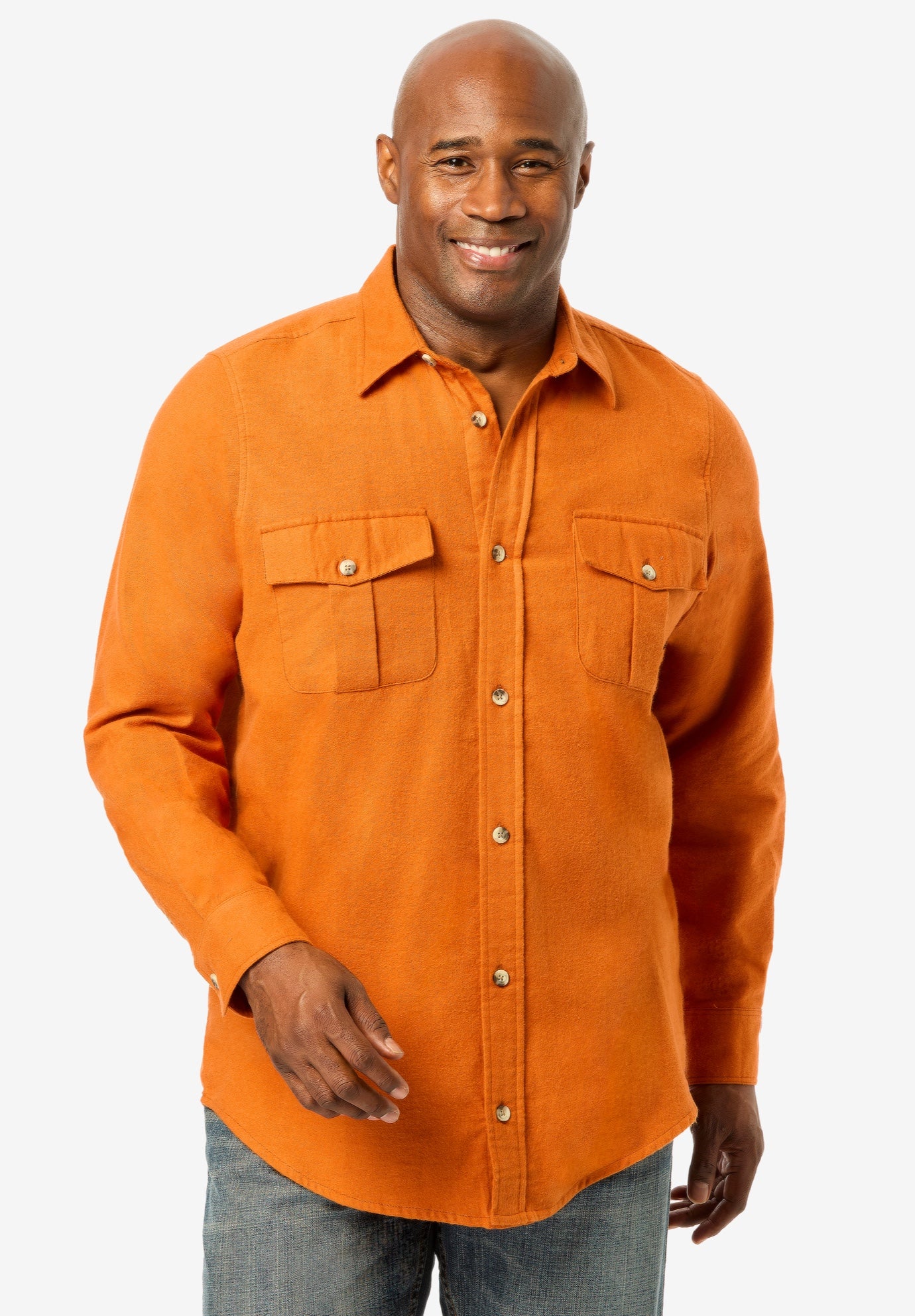 Signature Solid Flannel Shirt image number 0