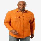 Signature Solid Flannel Shirt image number null