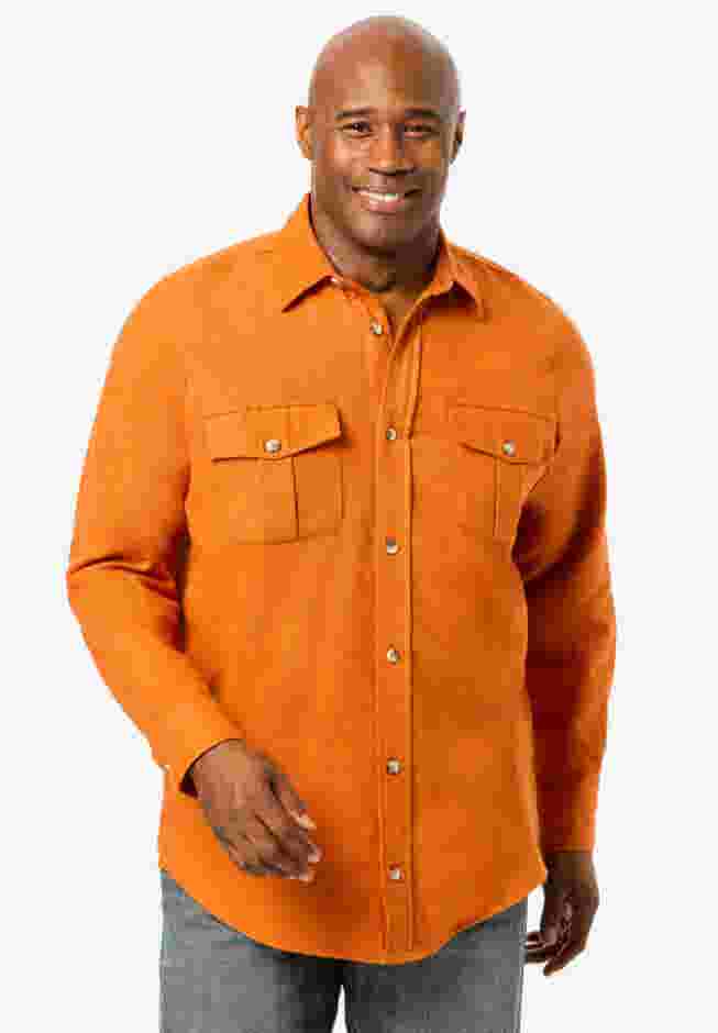 Signature Solid Flannel Shirt image number 0