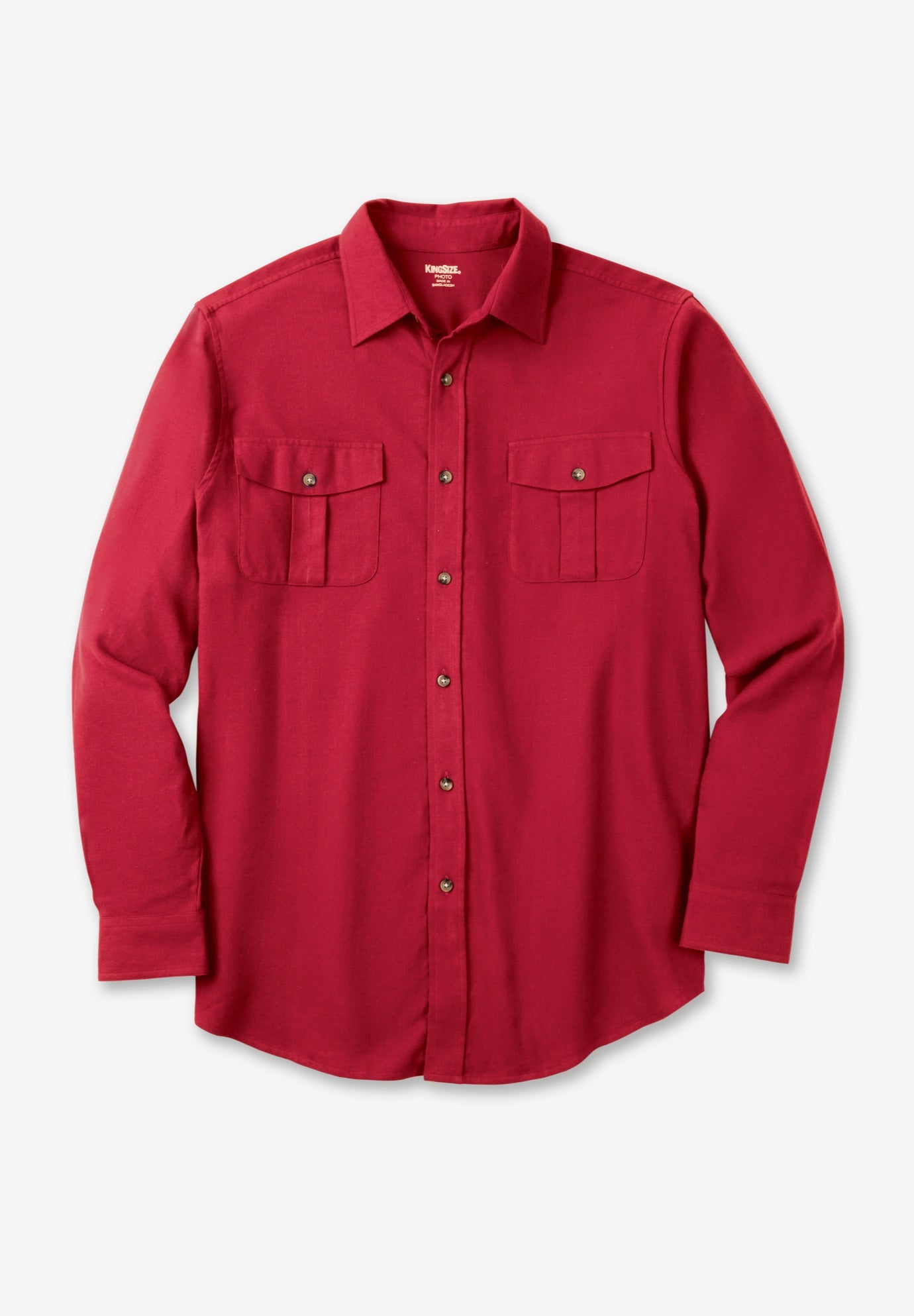 Signature Solid Flannel Shirt image number 0