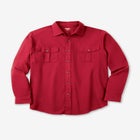 Signature Solid Flannel Shirt image number null