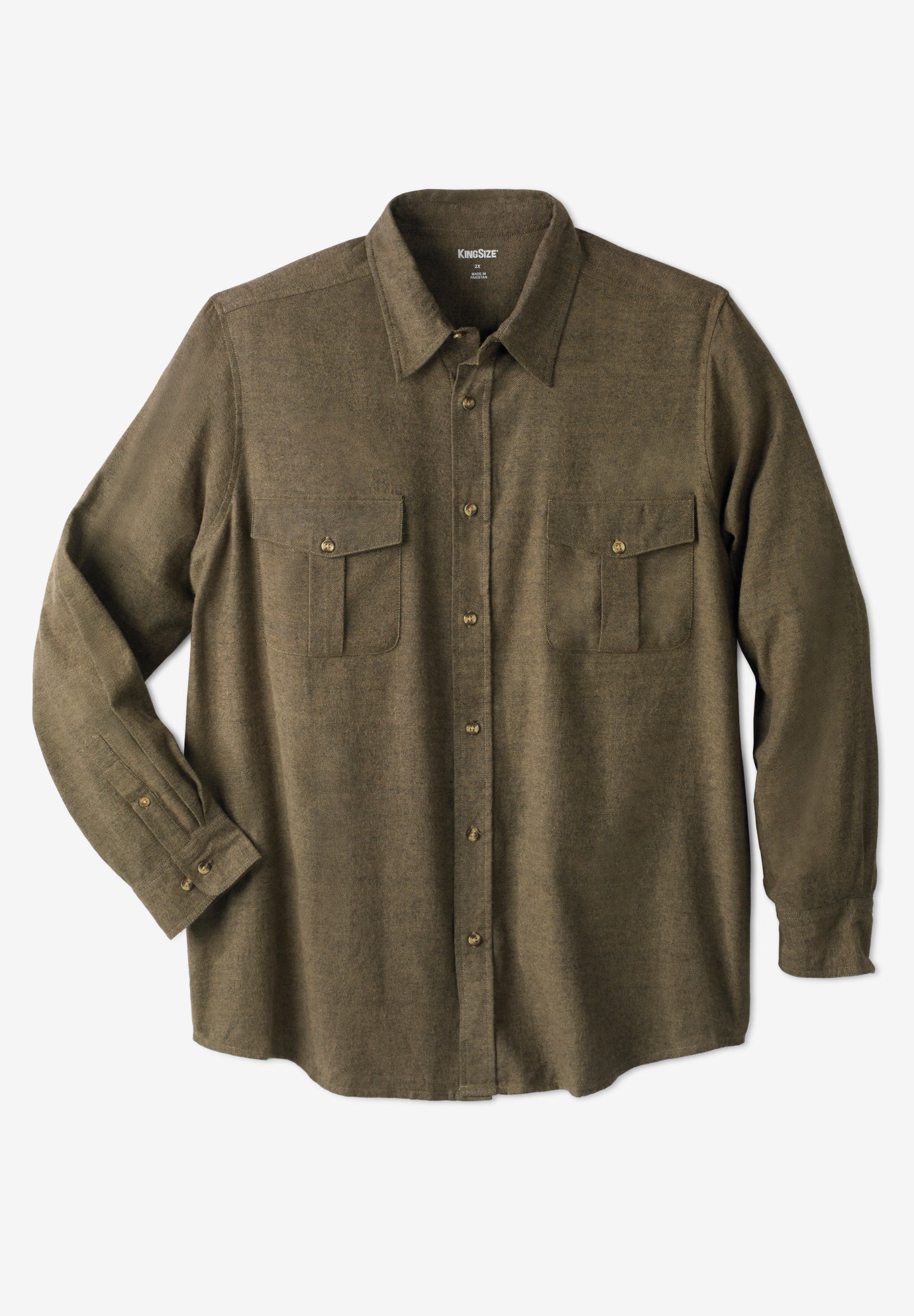 Signature Solid Flannel Shirt image number 0