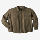 Signature Solid Flannel Shirt image number null