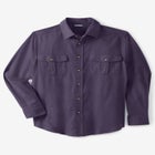 Signature Solid Flannel Shirt image number null
