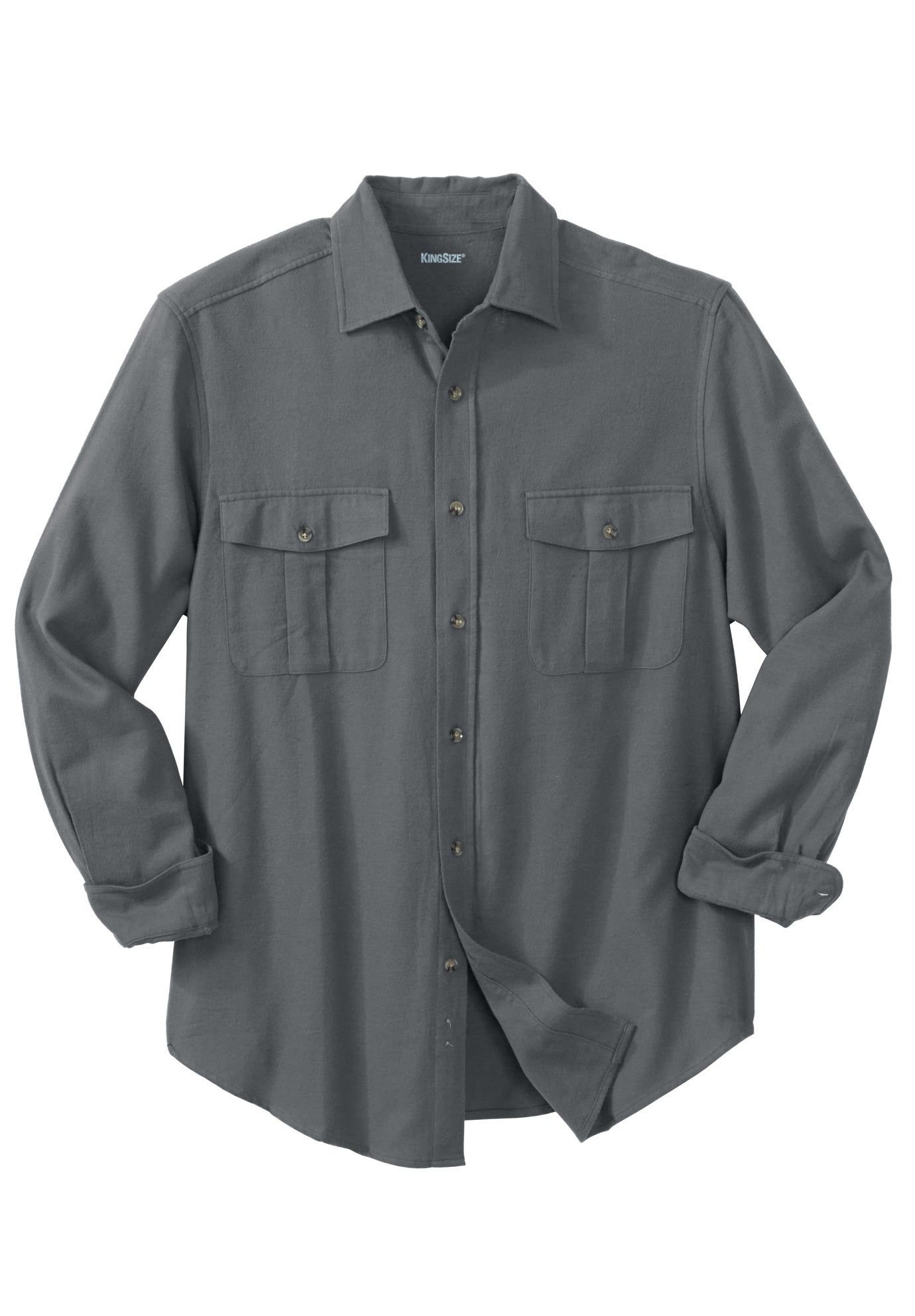 Signature Solid Flannel Shirt image number 0