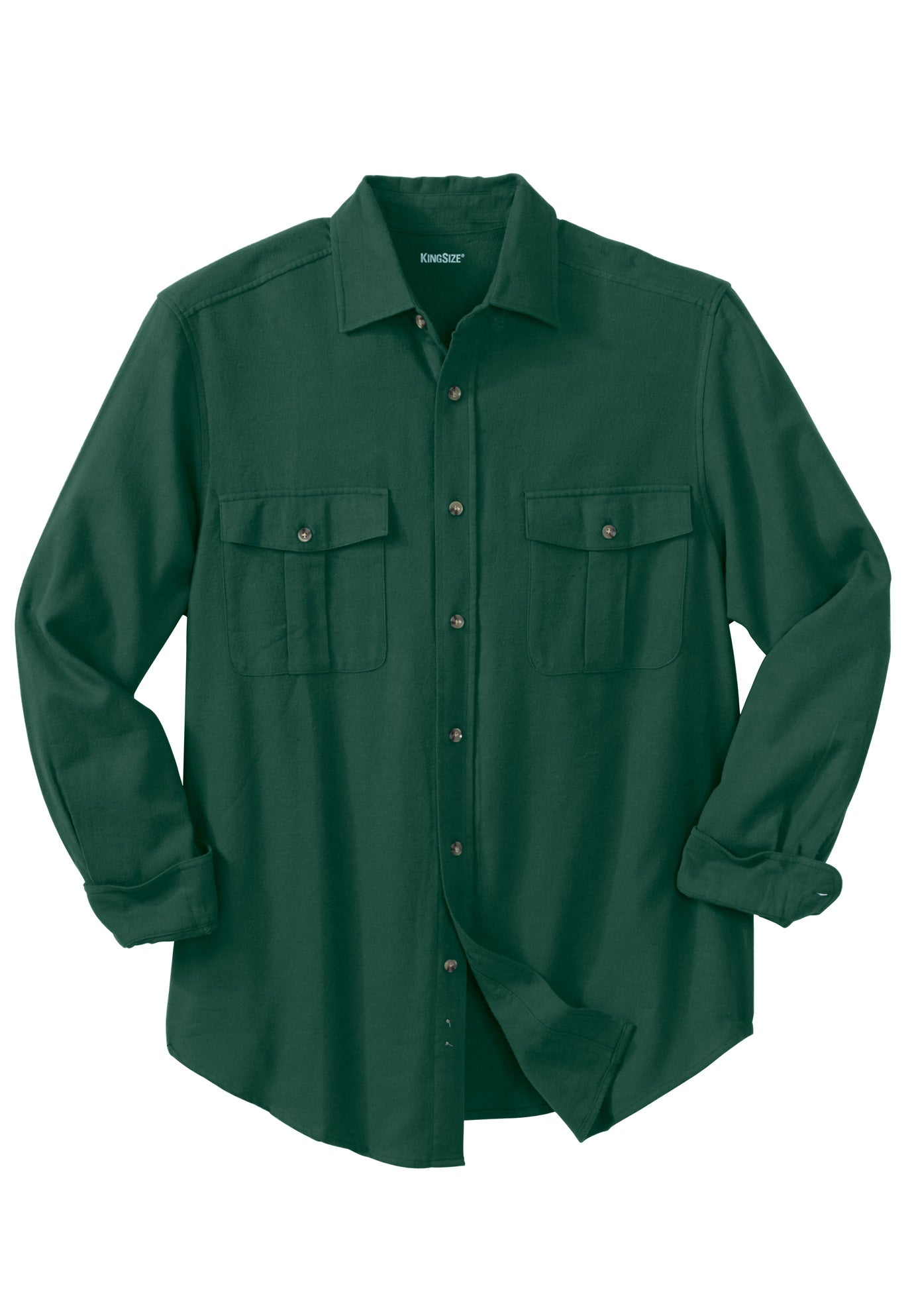 Signature Solid Flannel Shirt image number 0