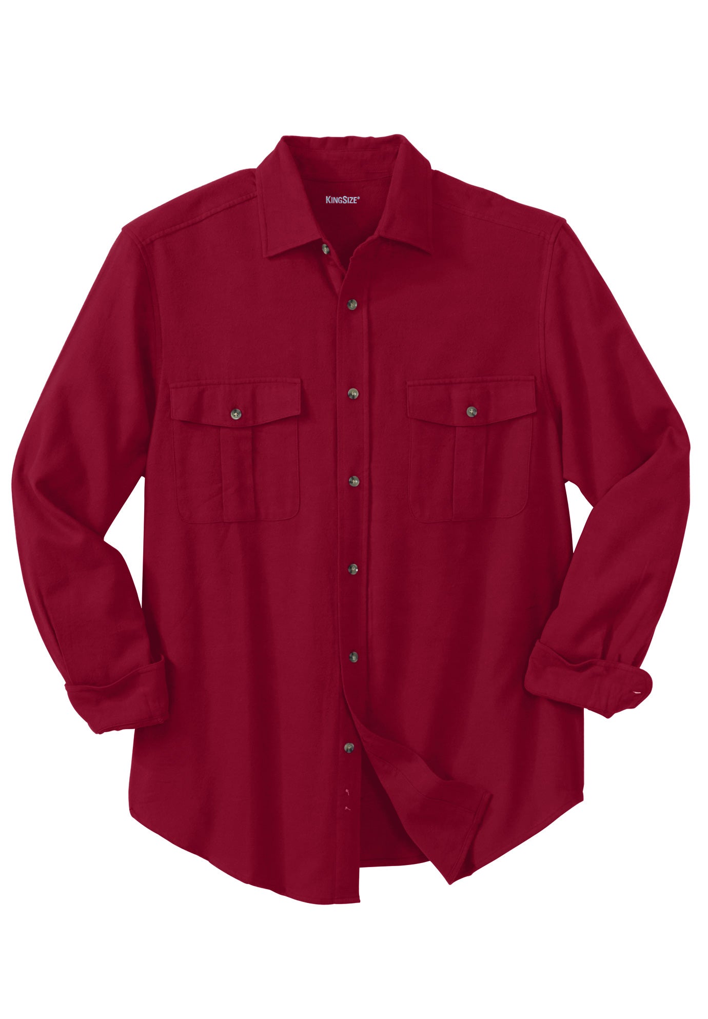 Signature Solid Flannel Shirt image number 0