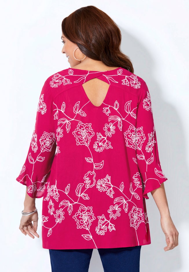 Embroidered Gauze Tunic image number 5