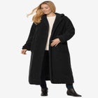 Long Hooded Berber Fleece Coat image number null