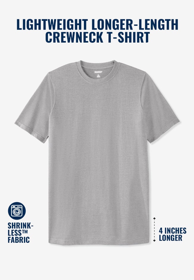 Shrink-Less Lightweight Longer-Length Crewneck T-Shirt image number 4