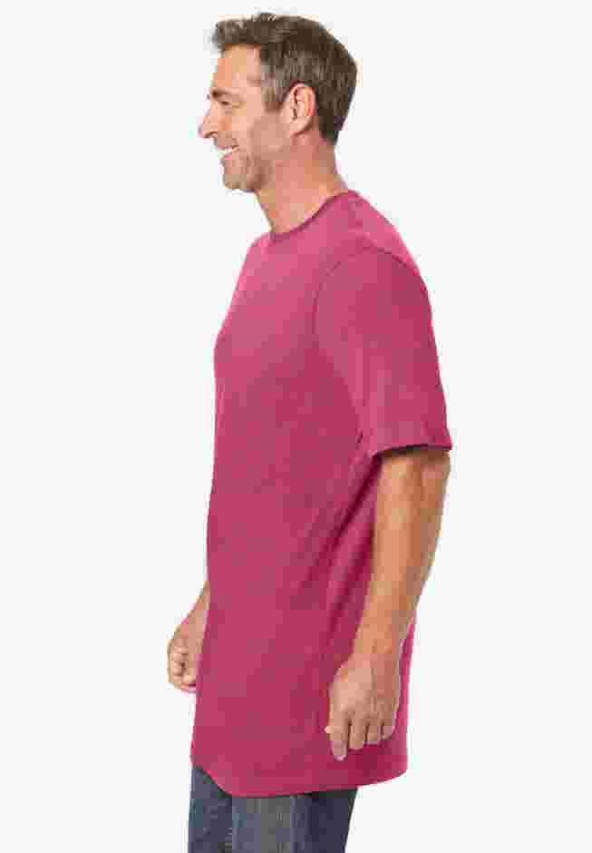 Shrink-Less Lightweight Longer-Length Crewneck T-Shirt image number 2