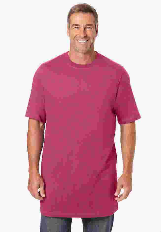 Shrink-Less Lightweight Longer-Length Crewneck T-Shirt image number 3