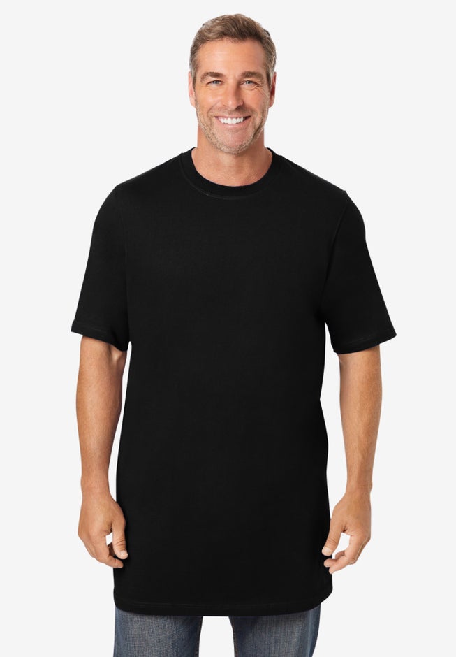 Shrink-Less Lightweight Longer-Length Crewneck T-Shirt image number 3