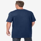 Shrink-Less Lightweight Longer-Length Crewneck T-Shirt image number null