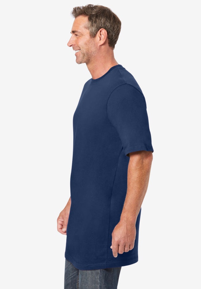 Shrink-Less Lightweight Longer-Length Crewneck T-Shirt image number 2