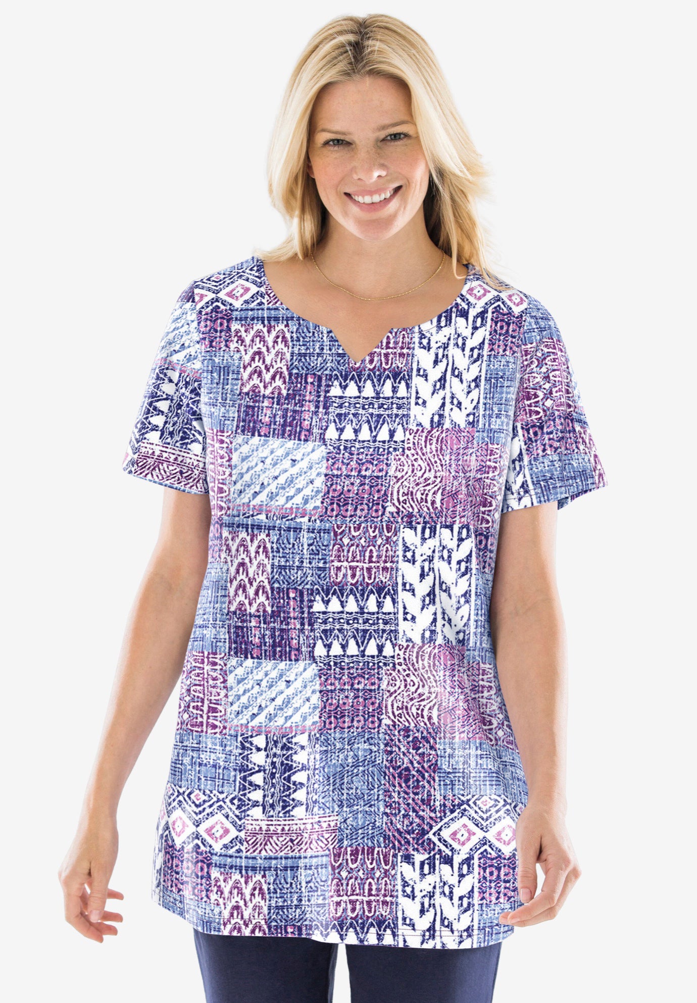 7-Day Notch-Neck Tunic image number 0