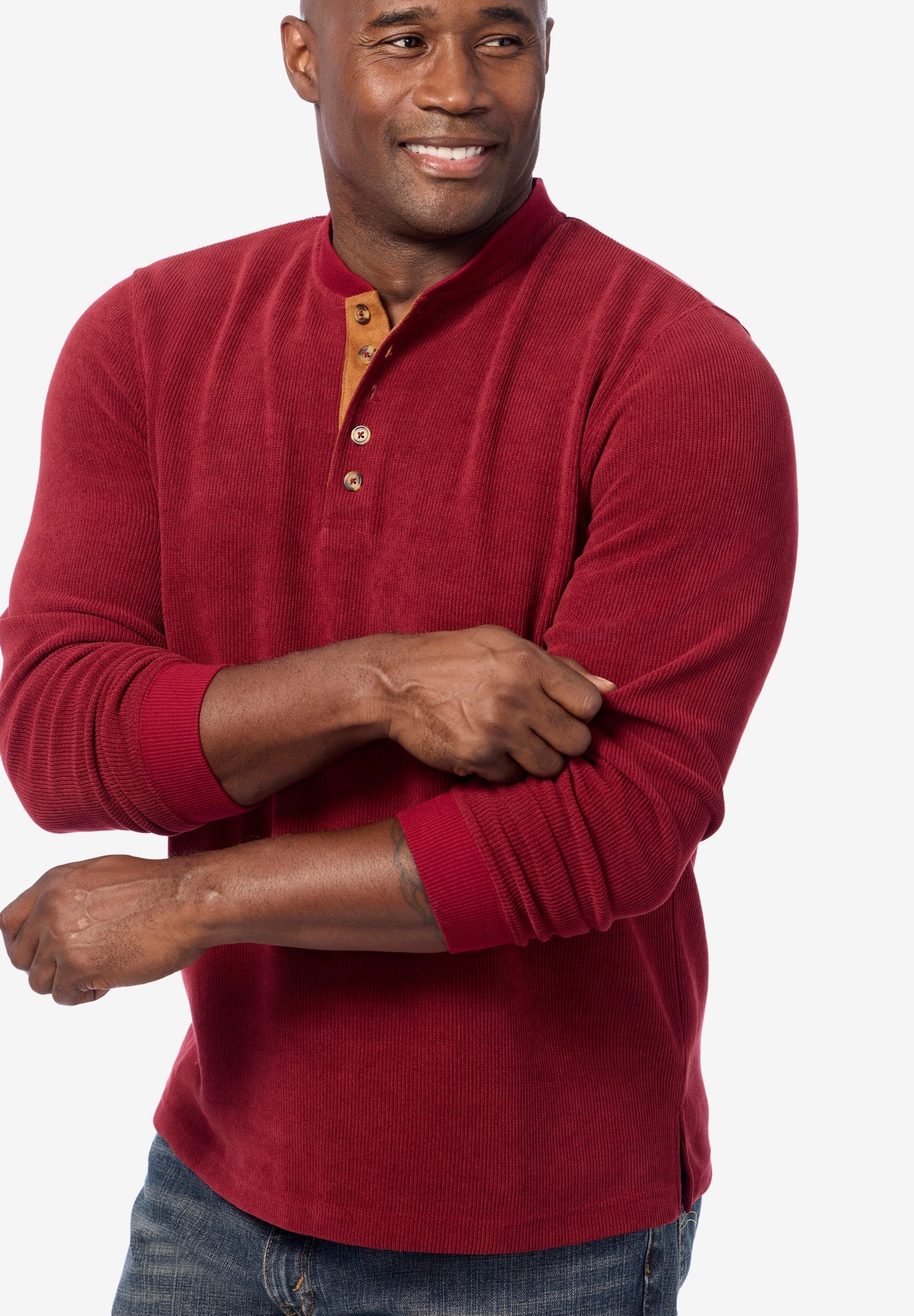 Soft Waffle Henley image number 5