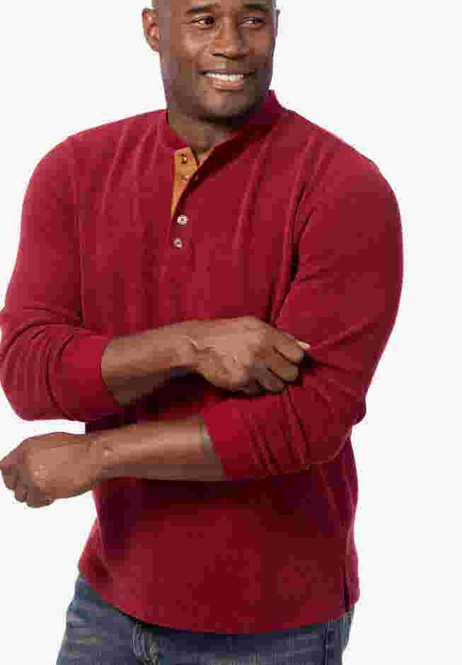 Soft Waffle Henley image number 6