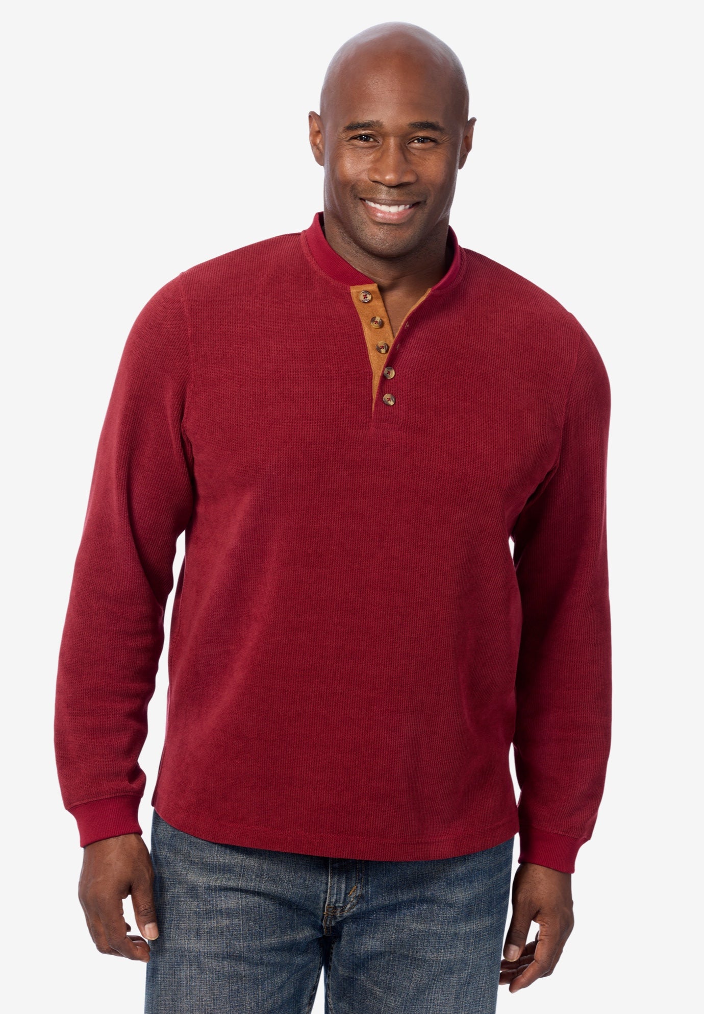 Soft Waffle Henley image number 1