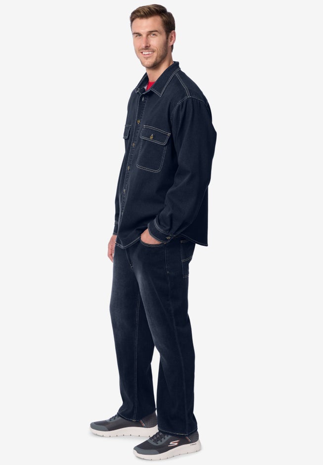 Knit Denim Shirt image number 1