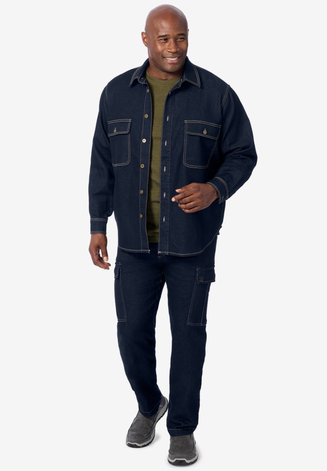 Knit Denim Shirt image number 2