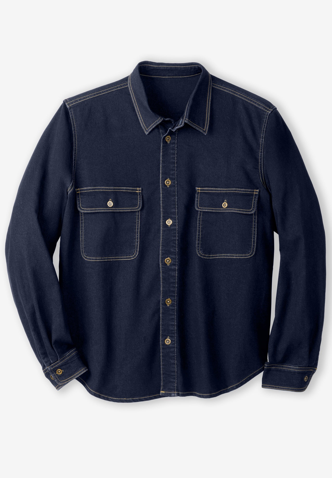 Knit Denim Shirt image number 0