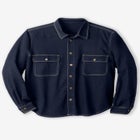 Knit Denim Shirt image number null