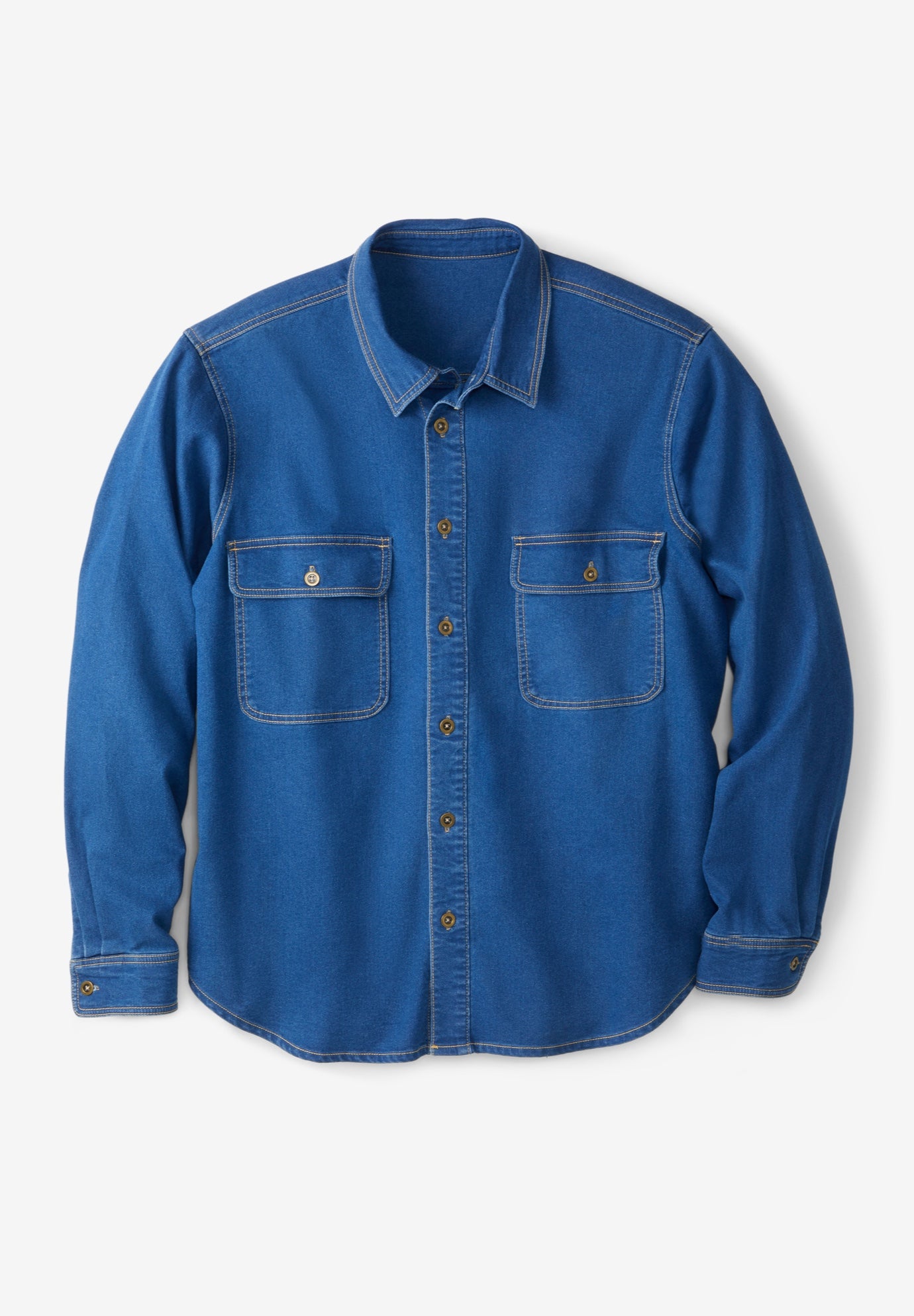 Knit Denim Shirt image number 0