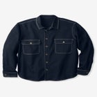 Knit Denim Shirt image number null