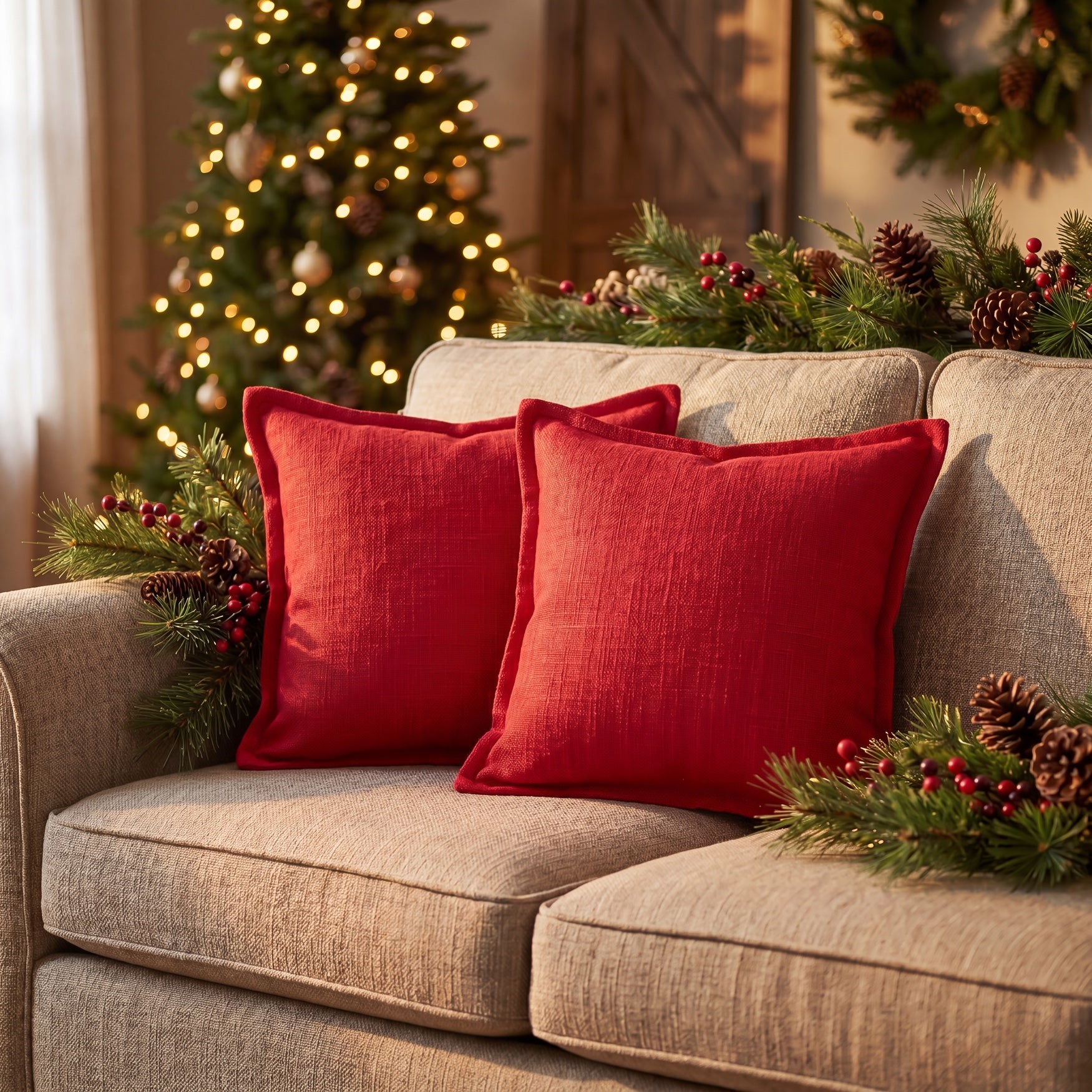 Set of 2 Decorative Pillows, 20" x 20" image number 0