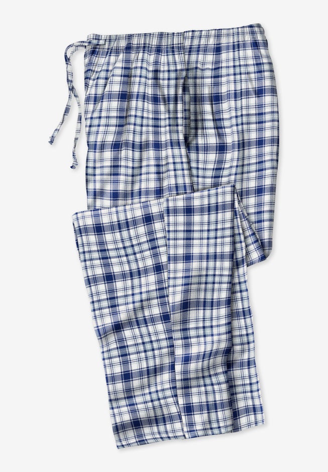 Flannelette Pyjamas Mens Pyjamas With Cord Tie Waist Sleepwear - Main Image