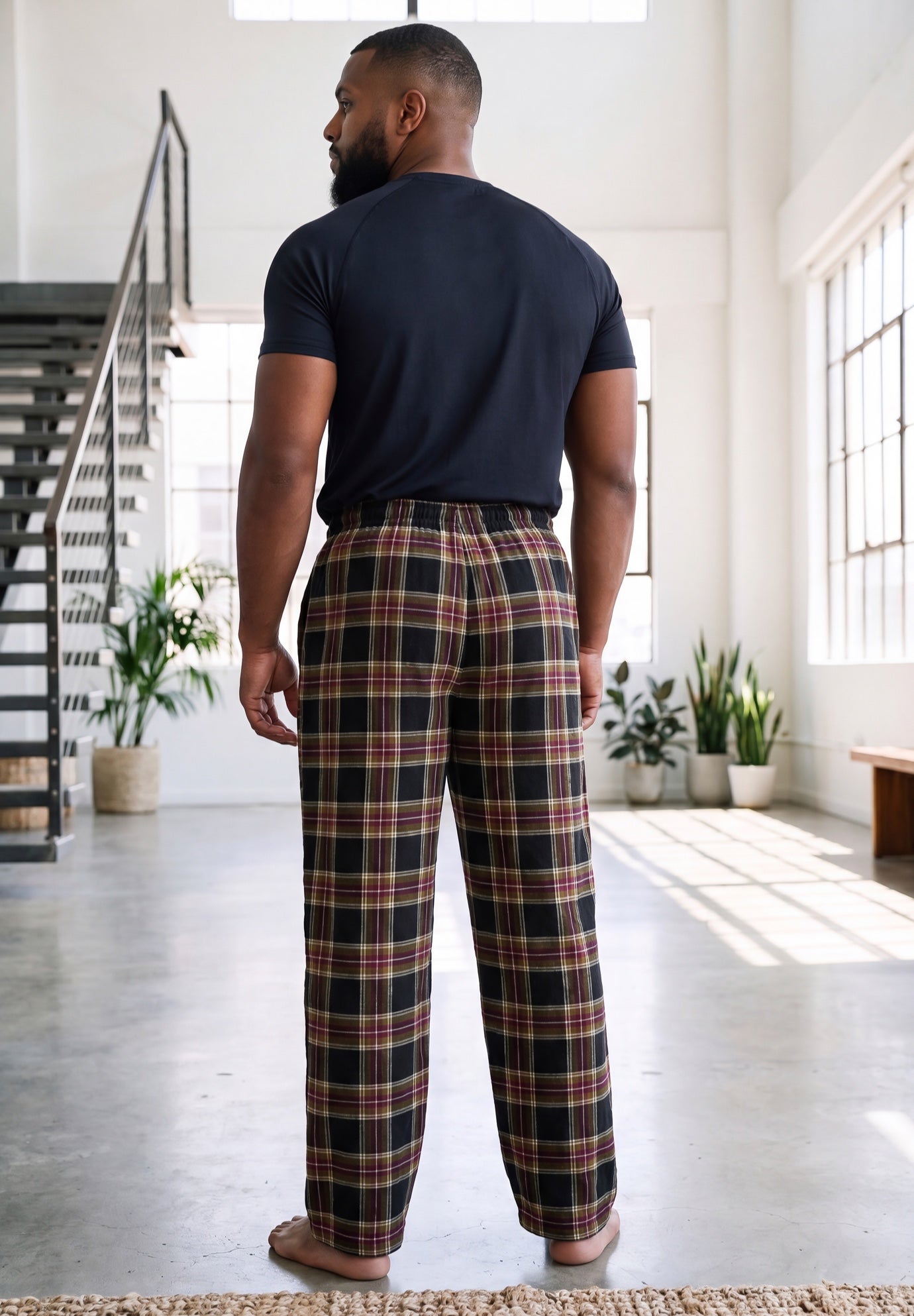 Flannel Plaid Pajama Pants image number 1