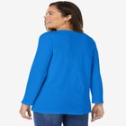 Embroidered Thermal Henley Tee image number null