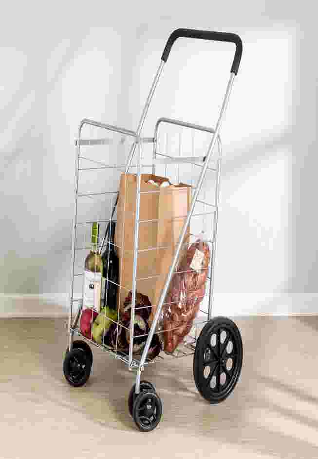 Chrome 4-Wheel Folding Utility Cart image number 0