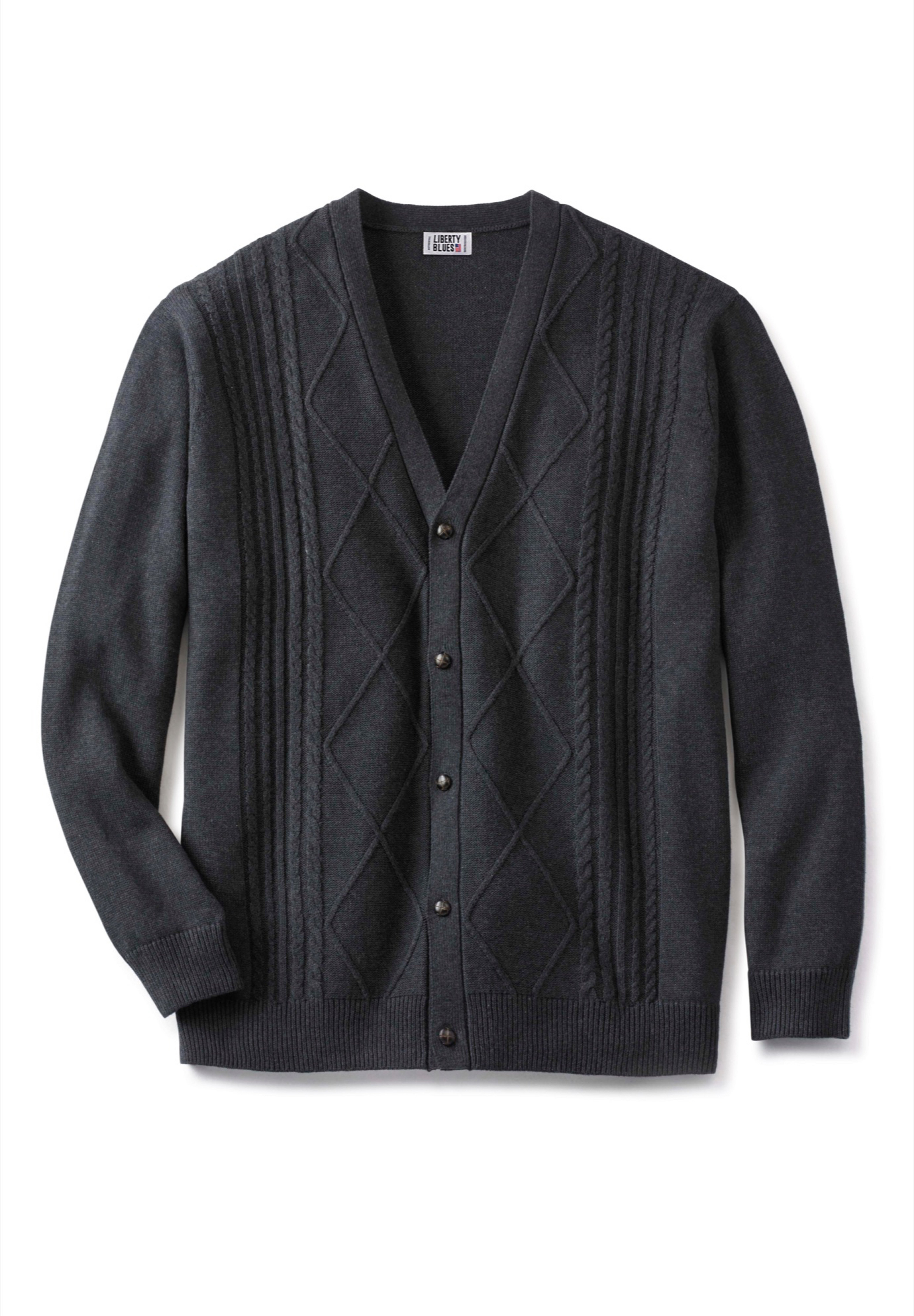 Shoreman&rsquo;s Cardigan Cable Knit Sweater image number 2