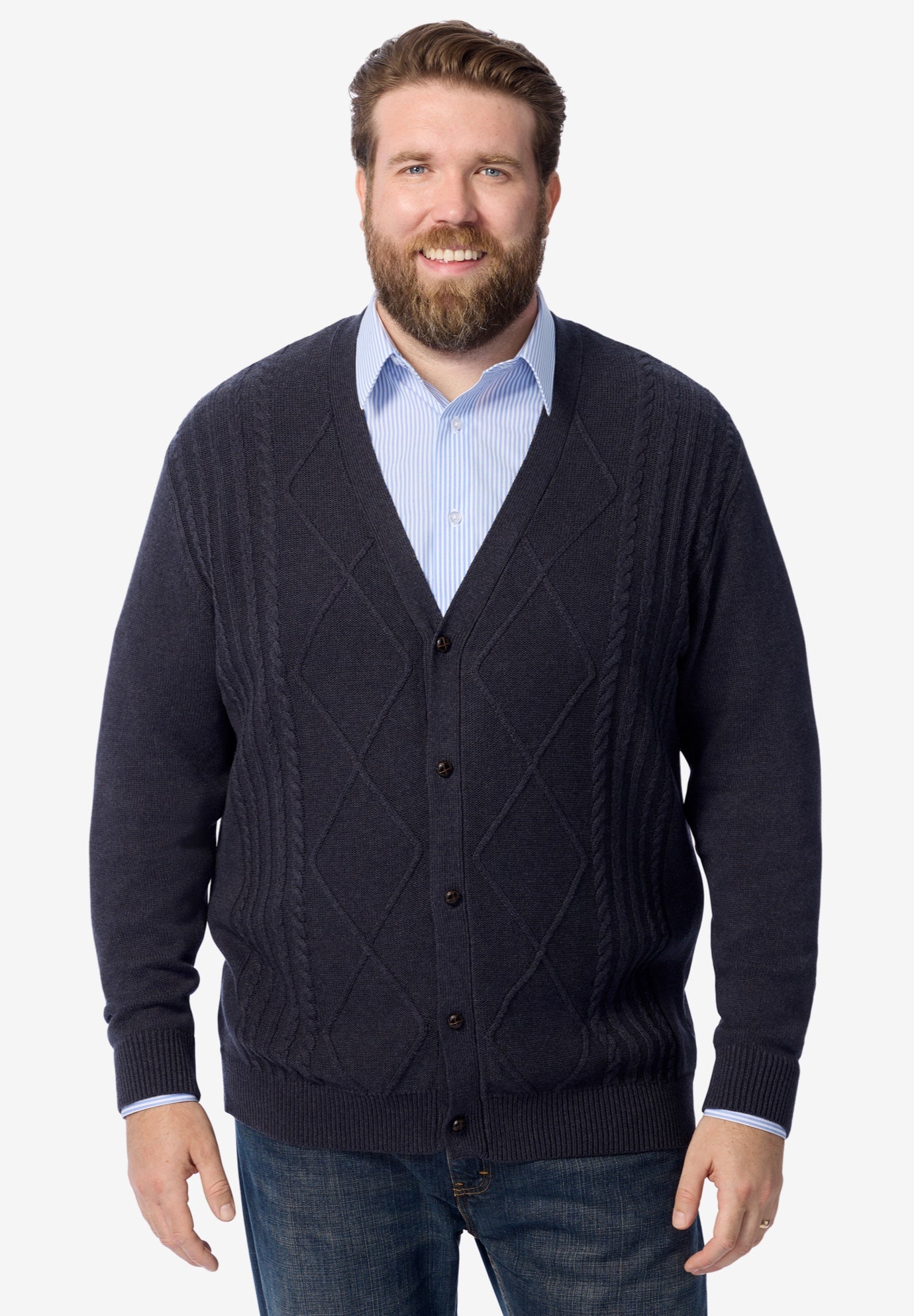 Shoreman’s Cardigan Cable Knit Sweater image number 0