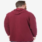 Fleece longer-length pullover hoodie image number null