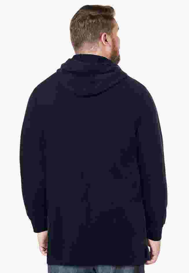 Fleece longer-length pullover hoodie image number 1