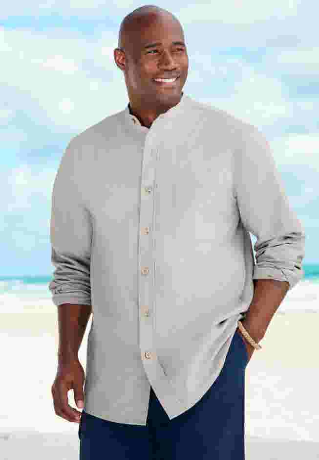 Gauze Mandarin Collar Shirt image number 0