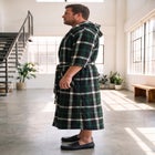 Hooded Microfleece Maxi Robe with Front Pockets image number 1