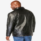Embossed leather jacket image number null