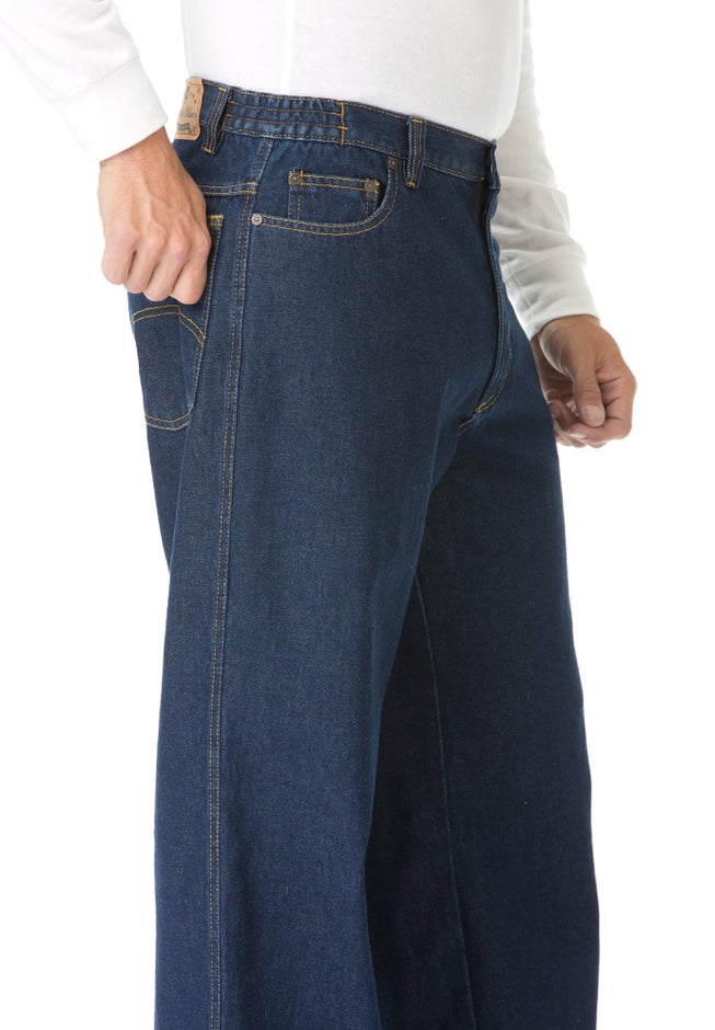 Side-Elastic Wide Leg 5-Pocket Jeans image number 2