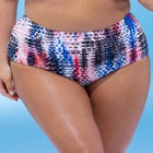 Shirred High Waist Swim Brief image number null