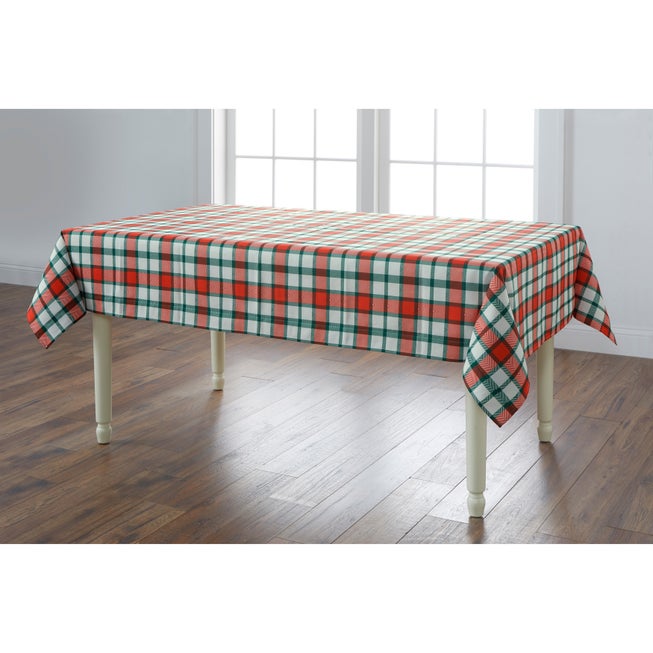 HOLIDAY KITCHEN 52"SQ. PLAID TABLECLOTH image number 0