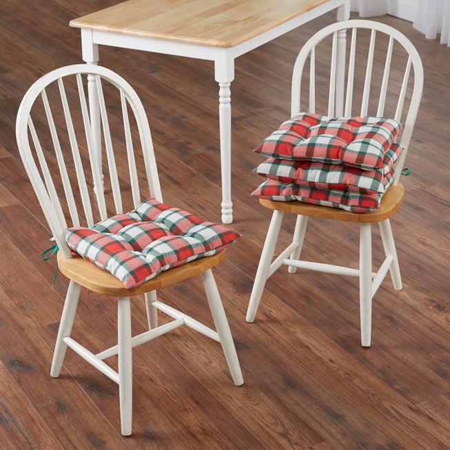 Holiday Plaid Chair Pad image number null