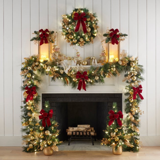 Pre-Lit Regal 6' Garland image number null