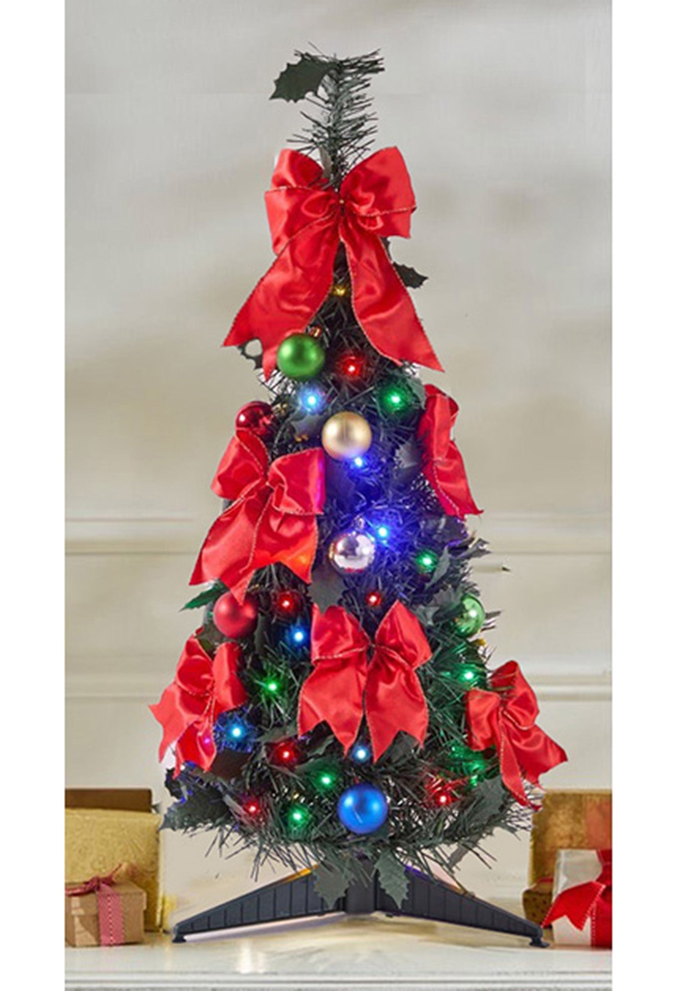 Fully Decorated Pre-Lit 2FT Pop-Up Tabletop Christmas Tree image number 0